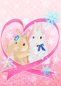 Rabbit and snow lucky design