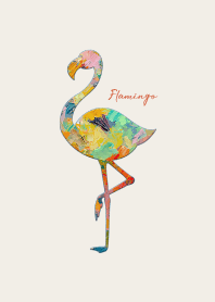 Oil painting of flamingo 94