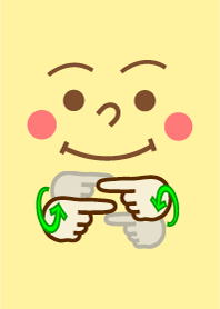 手話付き顔文字の着せかえ