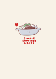 simple Sukiyaki heart beige