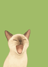 Siamese cat holiday02 mossgreen