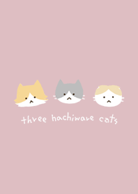 three hachiware cats