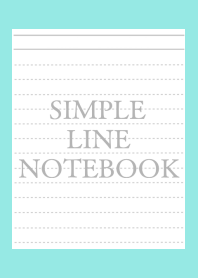 SIMPLE GRAY LINE NOTEBOOK-BLUE GREEN