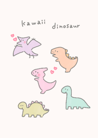 ゆる可愛いパステル恐竜