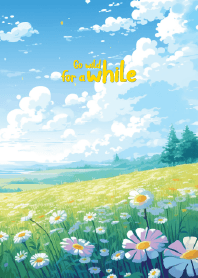 ดอกเดซี่และฟ้าคราม ธีมธรรมชาติ