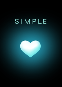 Simple heart light blue black