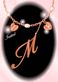 【M】イニシャル運気UP!ピンクゴールド