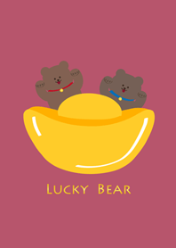 행운의 테디베어행운의 고양이복숭아 핑크2