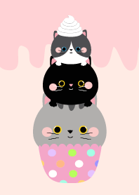 คัพเค้กแมวน่ารัก