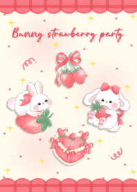 Bunny strawberry party (red)