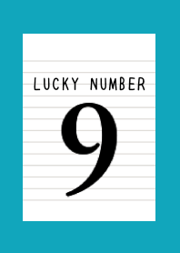 LUCKY NUMBER 9 NOTEBOOK/VIRIDIAN