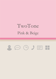 TwoTone -Pink & Beige-