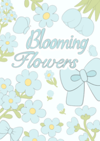 blooming flowers (sky blue)