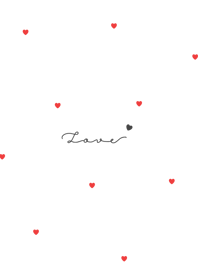 大人のハート柄。ホワイト＋レッド