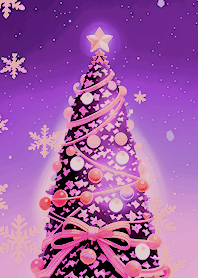 豪華な冬のクリスマスツリー（夢紫）