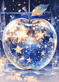 Starry sky crystal apple