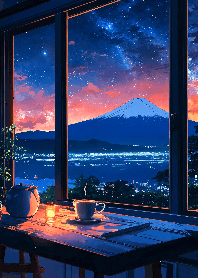 The stars above Mt.Fuji