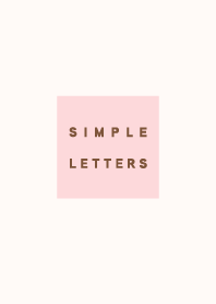 只有簡單的字母/摩卡棕色和粉紅色