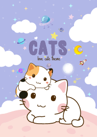 Three Cats Cloud Violet