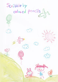 Scribble by colored pencils (Theme)