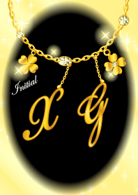 【X&G】イニシャルチャーム運気UP!ゴールド