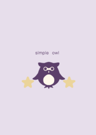 simple owl royal purple