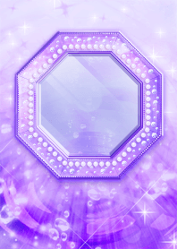 lavender octagonal mirror