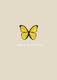 SIMPLE BUTTERFLY - YELLOW -