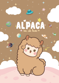 อัลปากา ตัวกลม คาวาอิ สีน้ำตาล