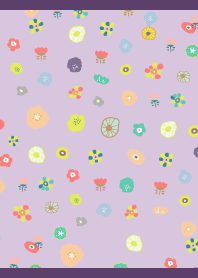 Northern Flowers2 on purple