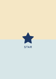 Simple Lucky Star / Navy&Beige Dull Blue