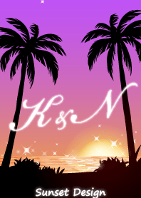 【K&N】イニシャル❤️サンセットビーチ2