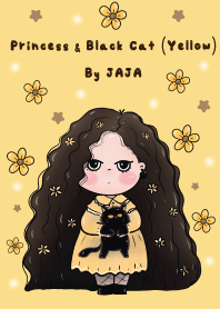 เจ้าหญิง&แมวดำ (สีเหลืองพาสเทล) โดย จาจา