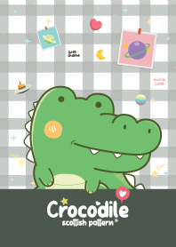 Crocodile Scottish Pattern MidnightGreen