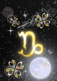 Capricorn mark and four leaves