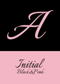 Initial "A" -Black&Pink-