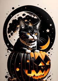 halloween cat 33B25c