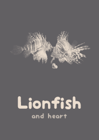Lionfish & heart Slate gray