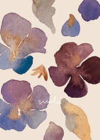 Antique viola theme. watercolor