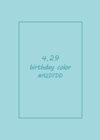 birthday color - April 29