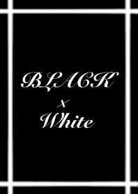 シンプルブラック×ホワイト-BLACK