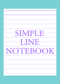 SIMPLE PURPLE LINE NOTEBOOKj-MINT GREEN