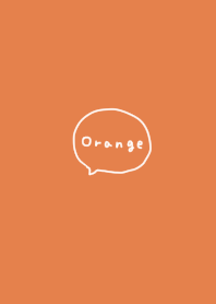 オレンジ。手書きシンプル。