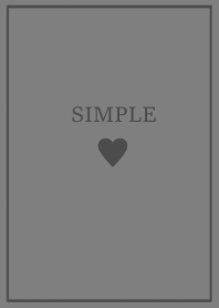 大人のシンプルハート =dark gray=