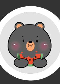 Cute Black Bear Simple Theme 2