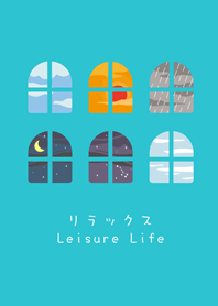 Relaxing window view(mint blue)