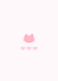 ねこハート(パステルピンク)