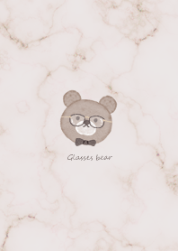 Bear with ribbon and glasses Greige01_2