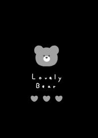 Bear&Heart/ black monoc