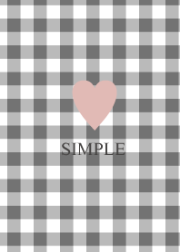 Black check pattern and hearts.